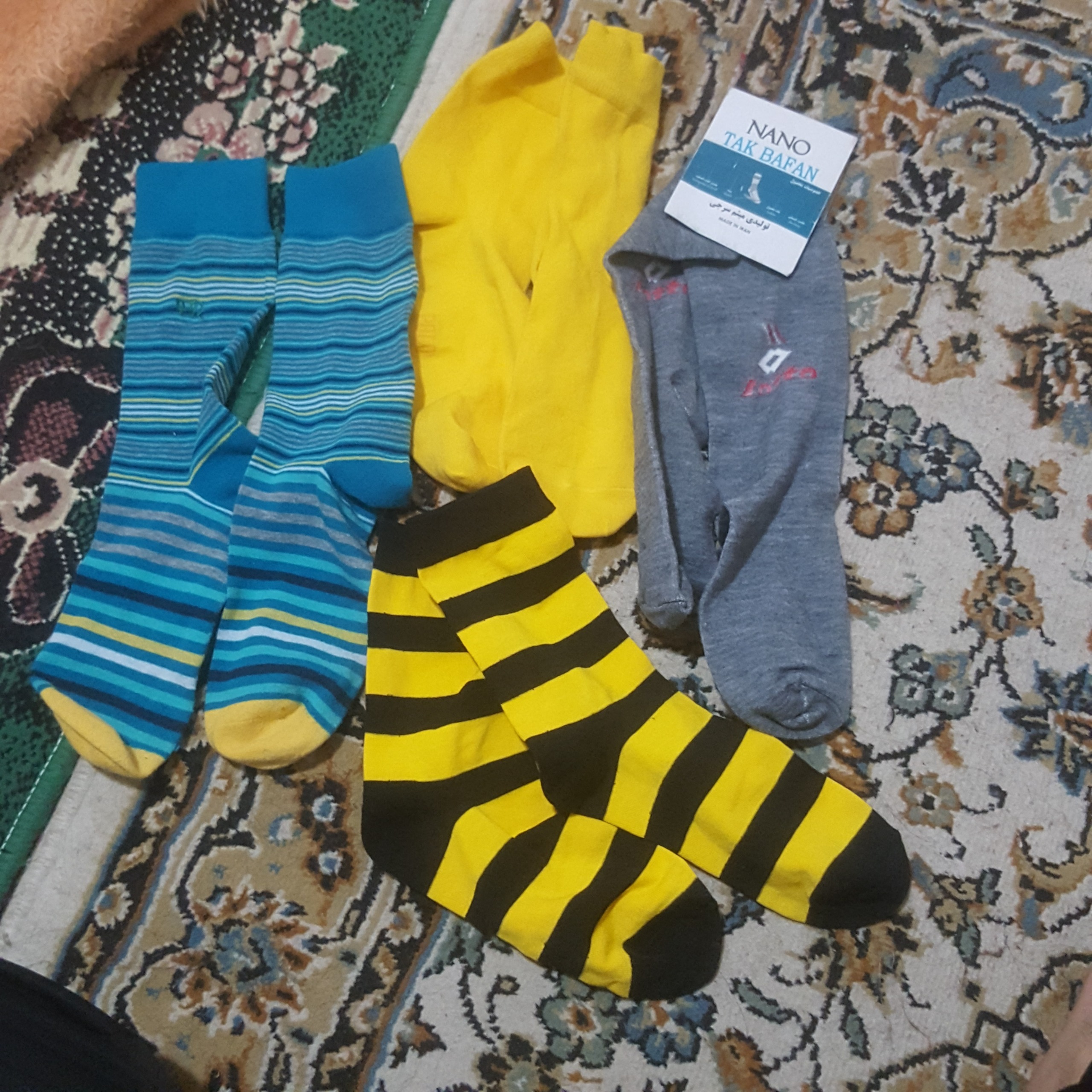 5 جفت جوراب طرح دار و ساده با ارسال