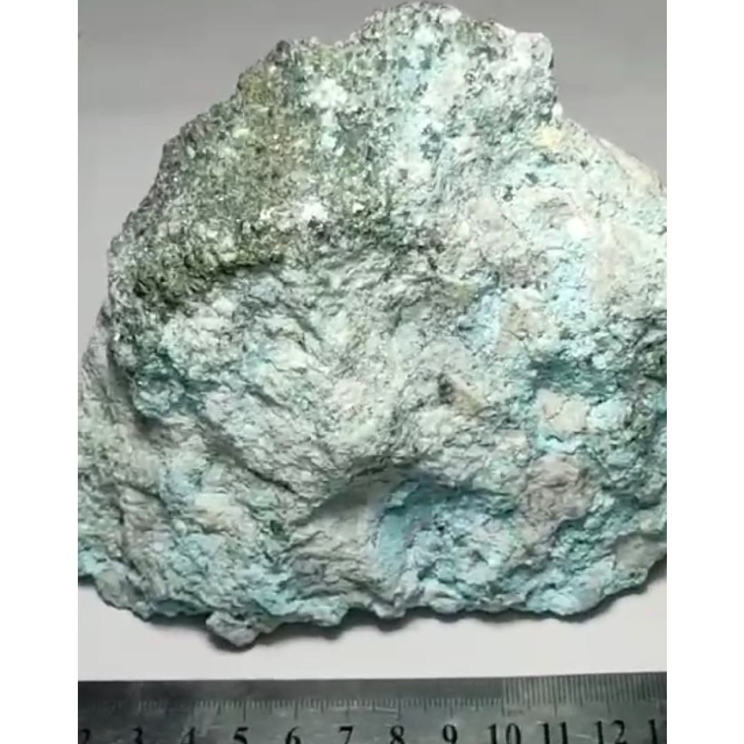 سنگ بزرگ 1200 گرمی فیروزه پیریتی آبی زنده