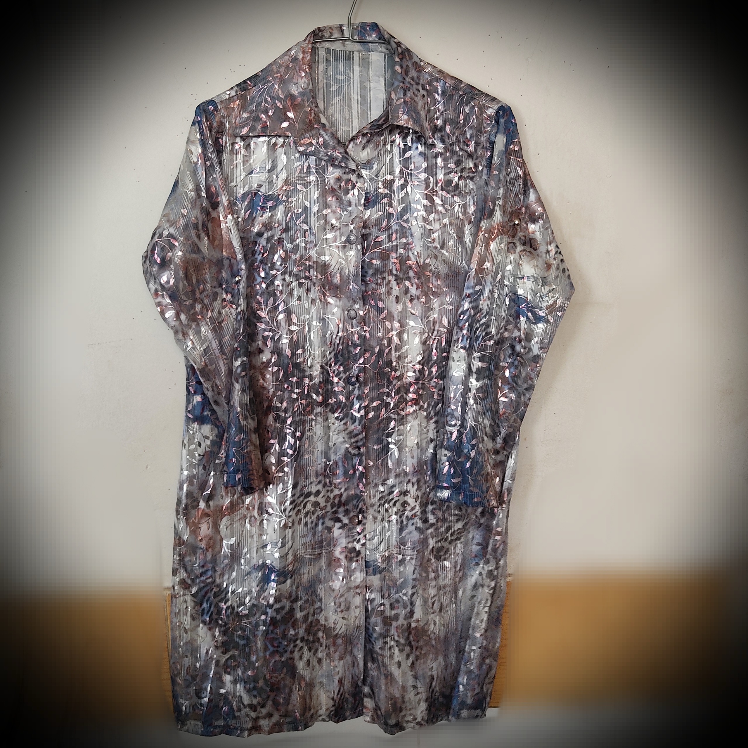 تونیک نقره کوب آبی آسمونی زیبا