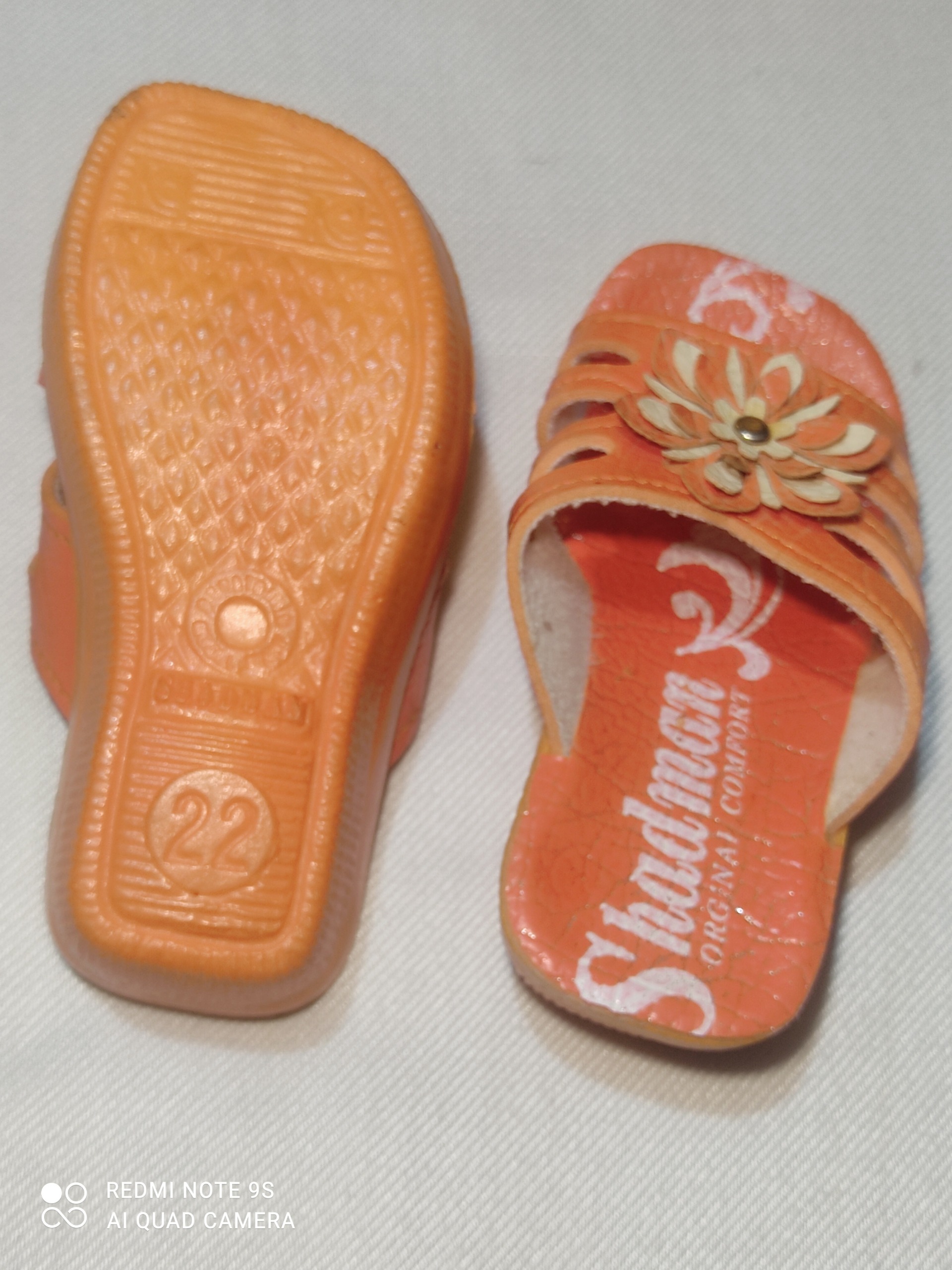 دمپایی دخترانه زیبا نارنجی سایز22