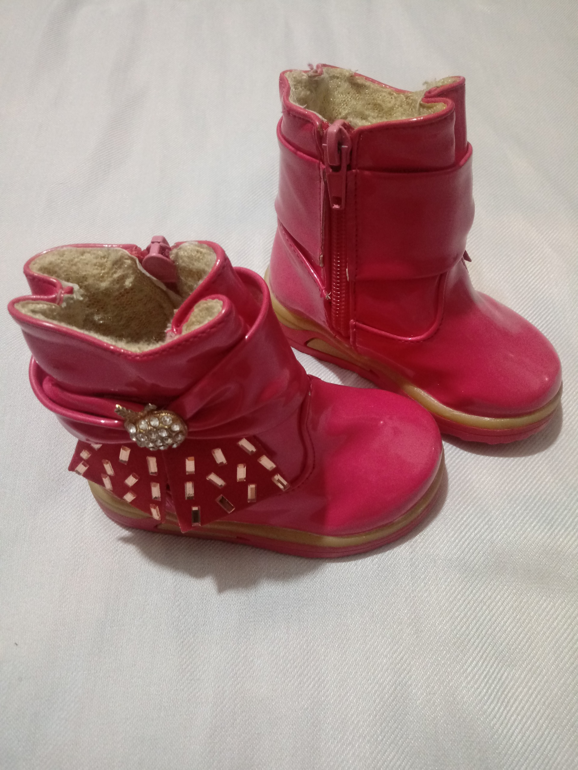 نیم بوت دخترانه سایز20 صورتی زیبا