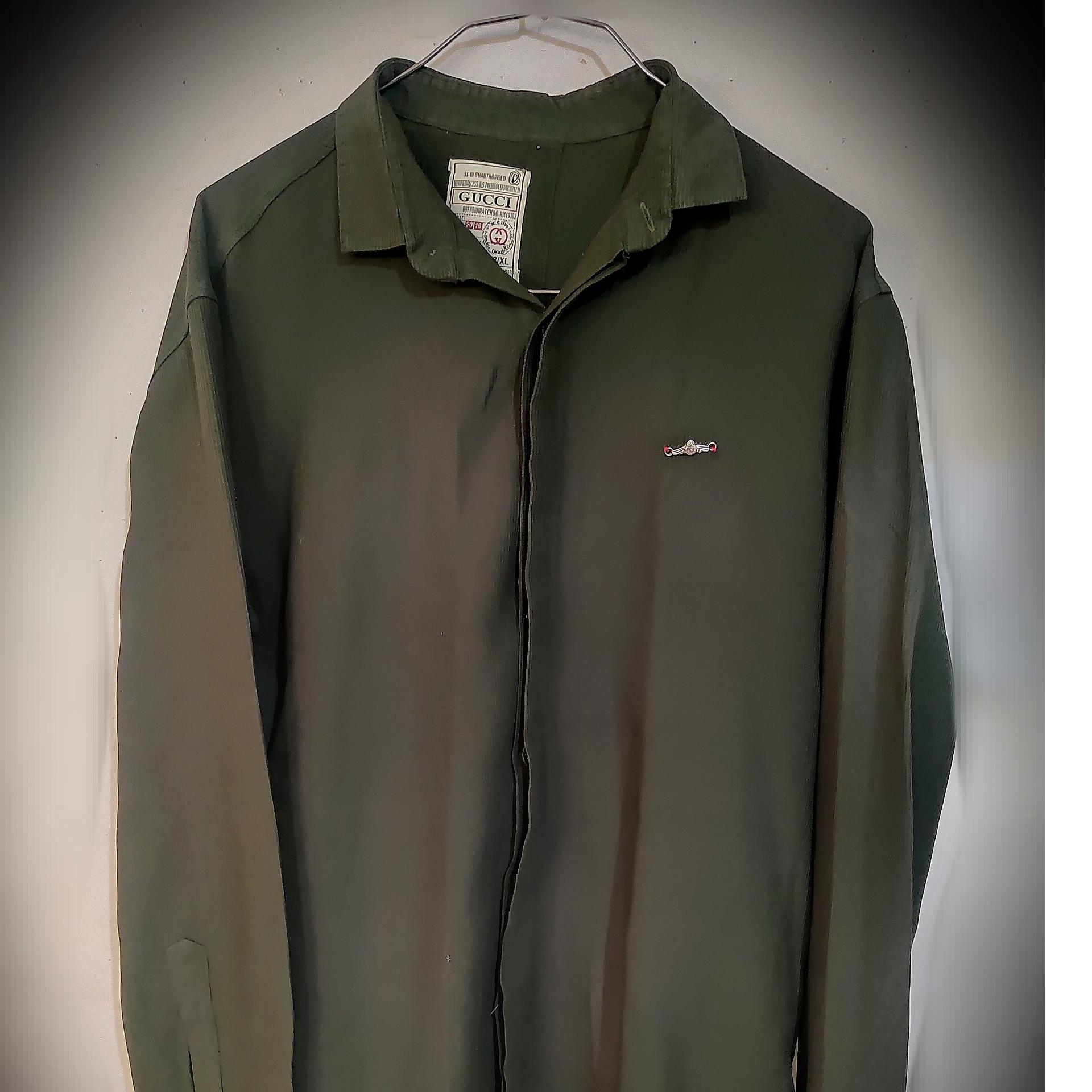 پیراهن سبز لجنی مردانه xl