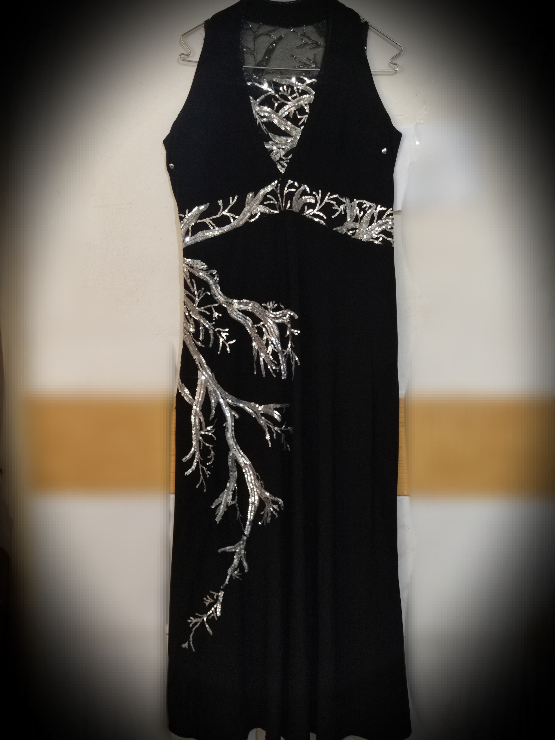 لباس مجلسی بلند پولک دوزی زیبا سایز40