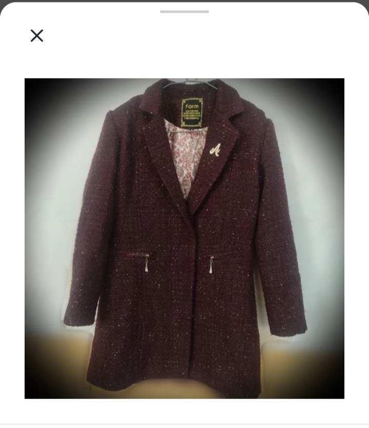 پالتو زمستانی زرشکی خوش رنگ مدرن سایز44