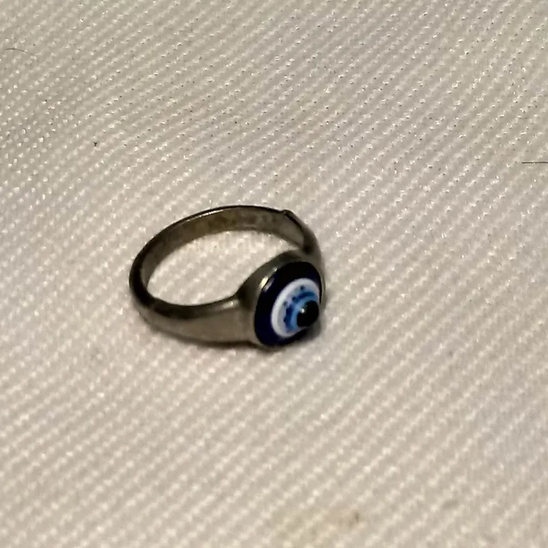 انگشتر نقره یا ورشو چشم نظر بچه گانه یک تا 3 ساله