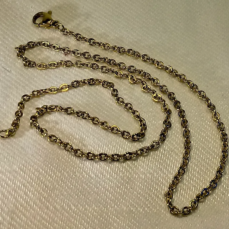 زنجیر تیتانیوم رنگ ثابت ضمانتی طلایی همانند طلا