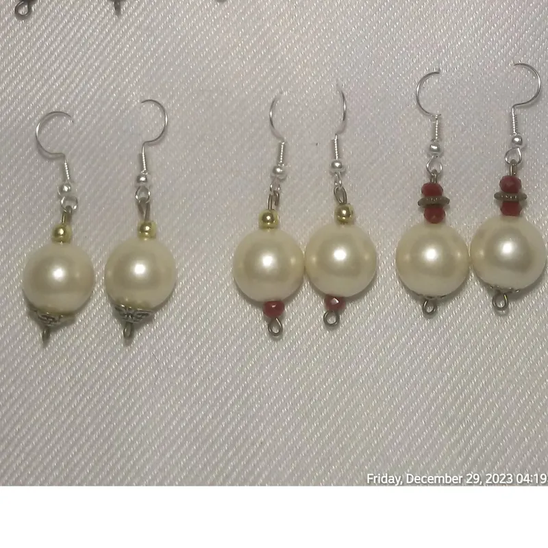 گوشواره طرح مرواریدی طرح ژاپنی