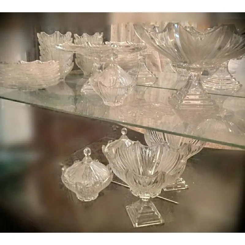 سرویس کریستال پایه دار 25 پارچه اصل