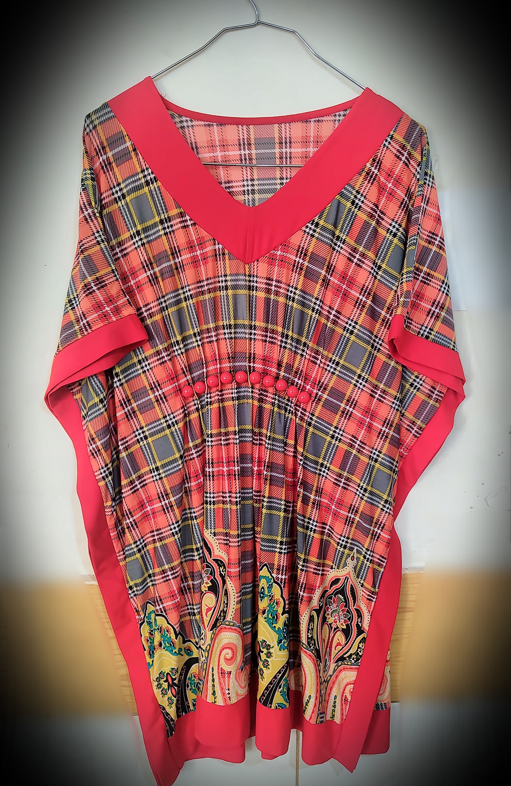 تیشرت زنانه  خونه قواره دار فری سایز