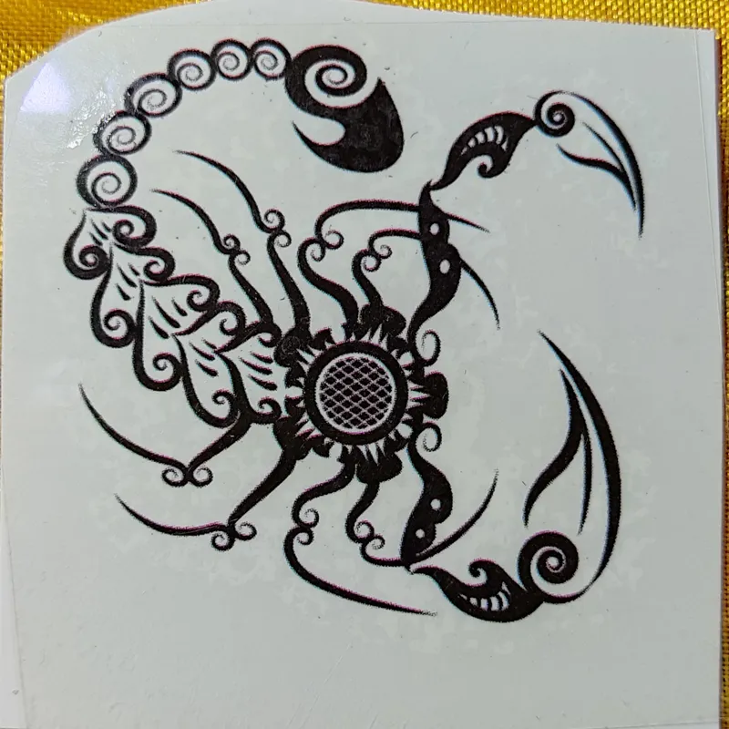 4 قطعه برچسب تتو موقت بدون نیاز به اسپری و شابلون