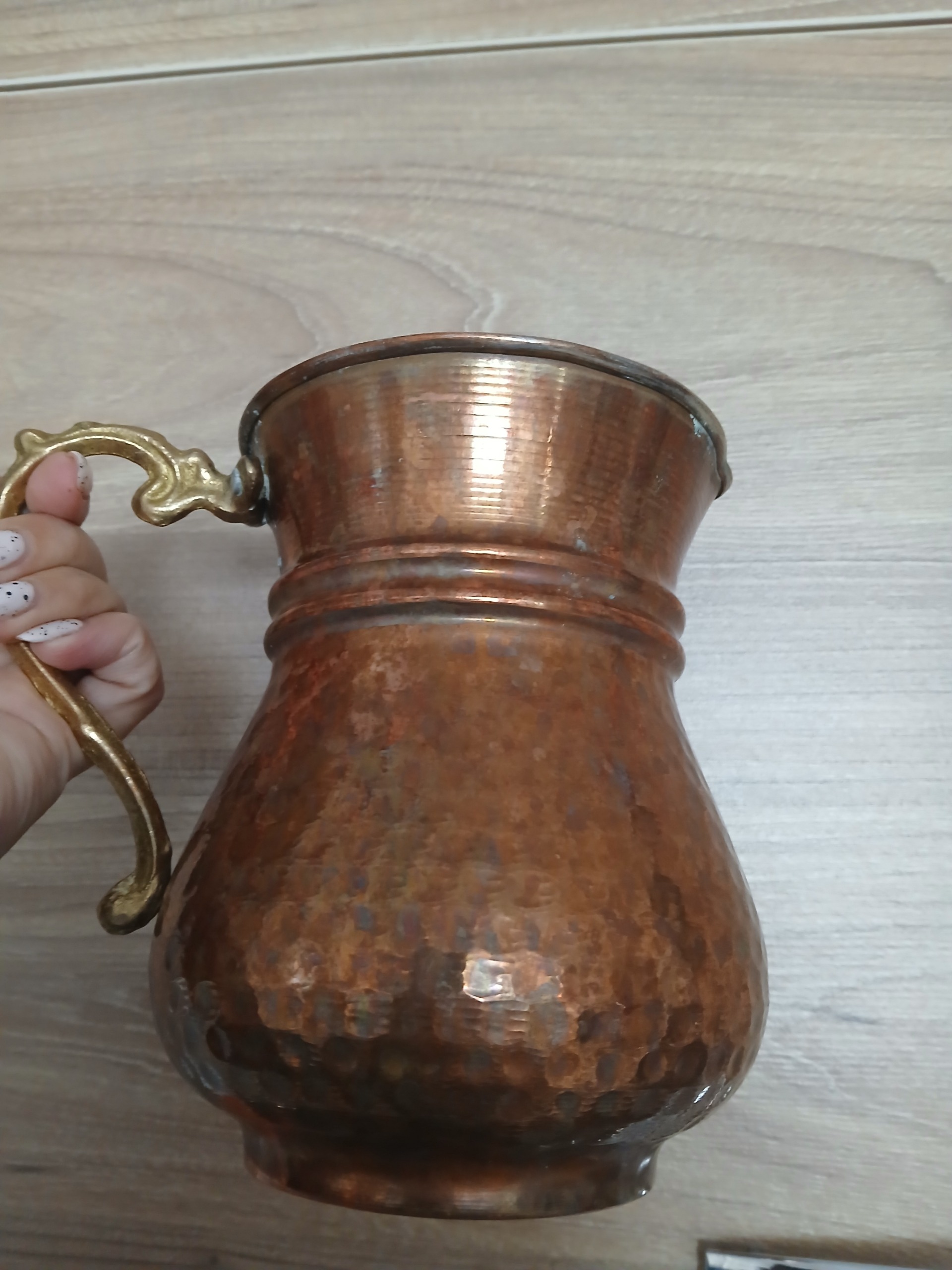 پارچ مسی دسته برنجی