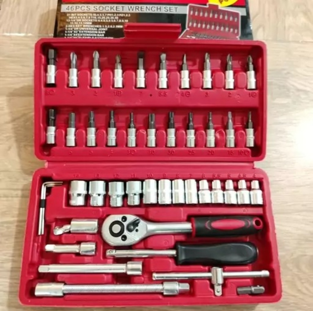 جعبه بکس 46 پارچه با کیفیت (از جنس کروم وانادیوم)