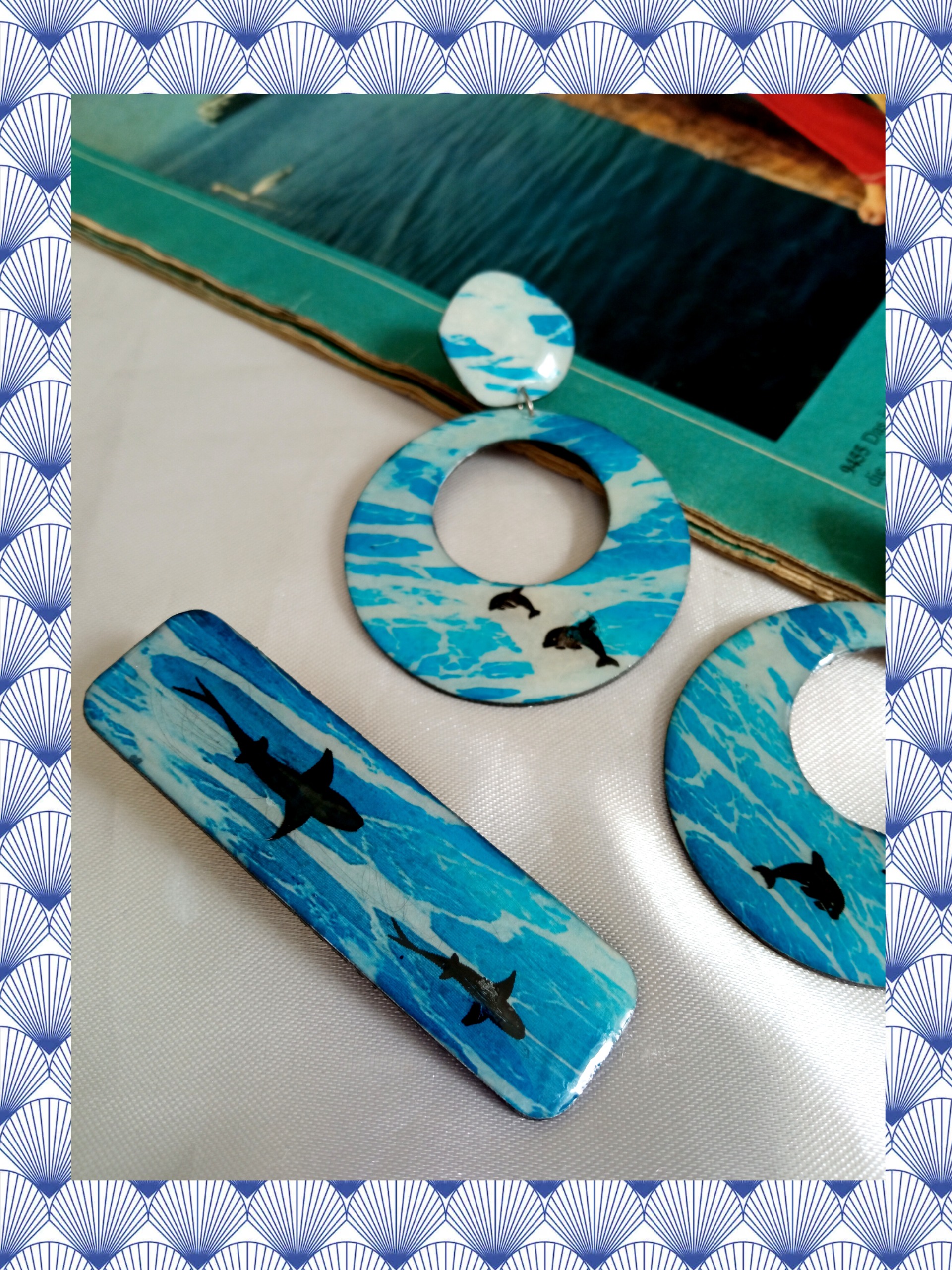 گوشواره و گلسر دلفین