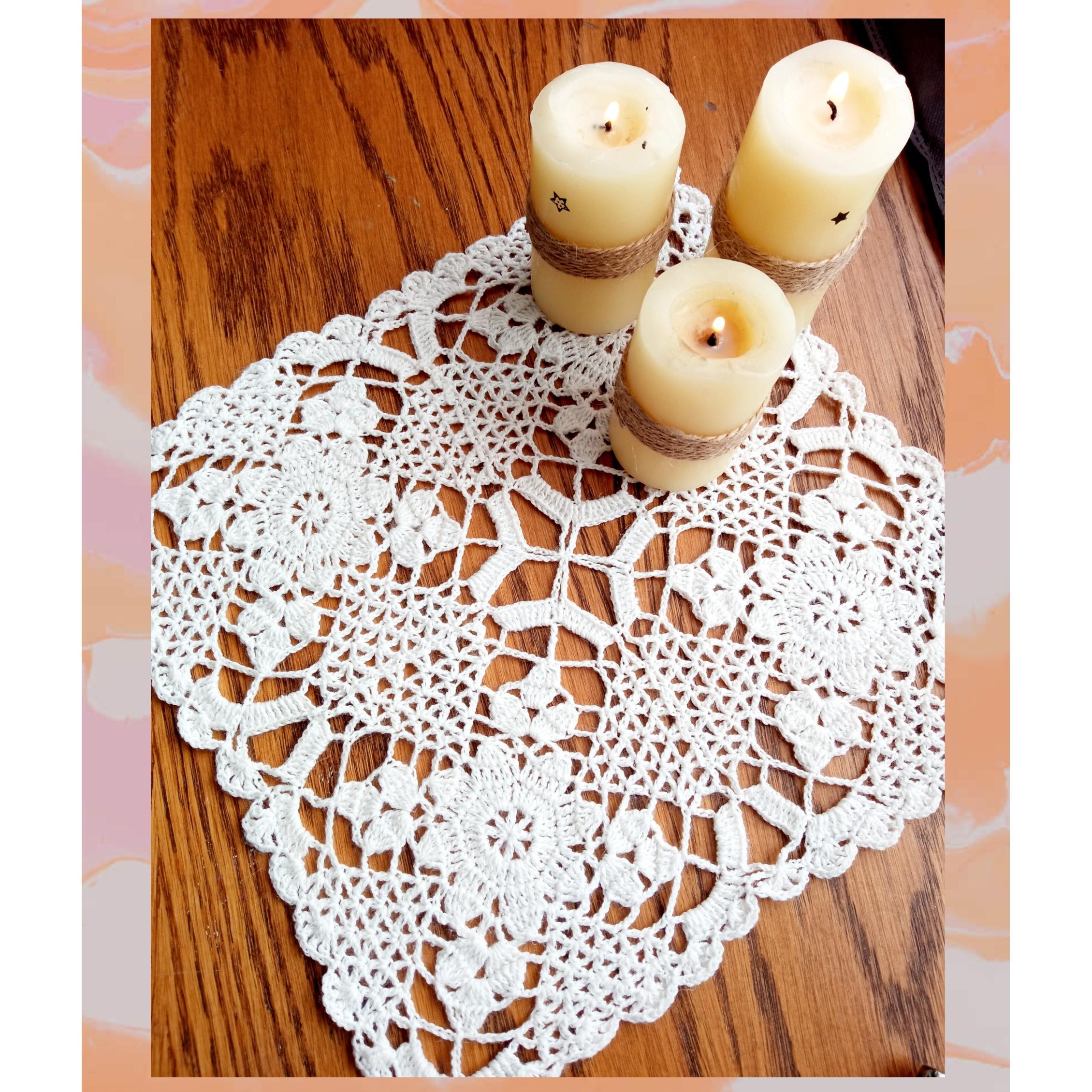 رومیزی قلاب بافی