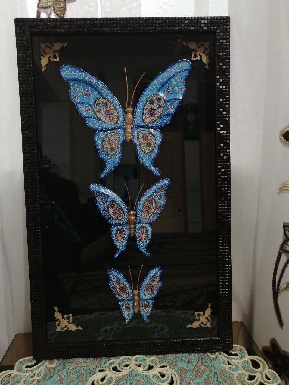 پروانه میناکاری با قاب. PVC