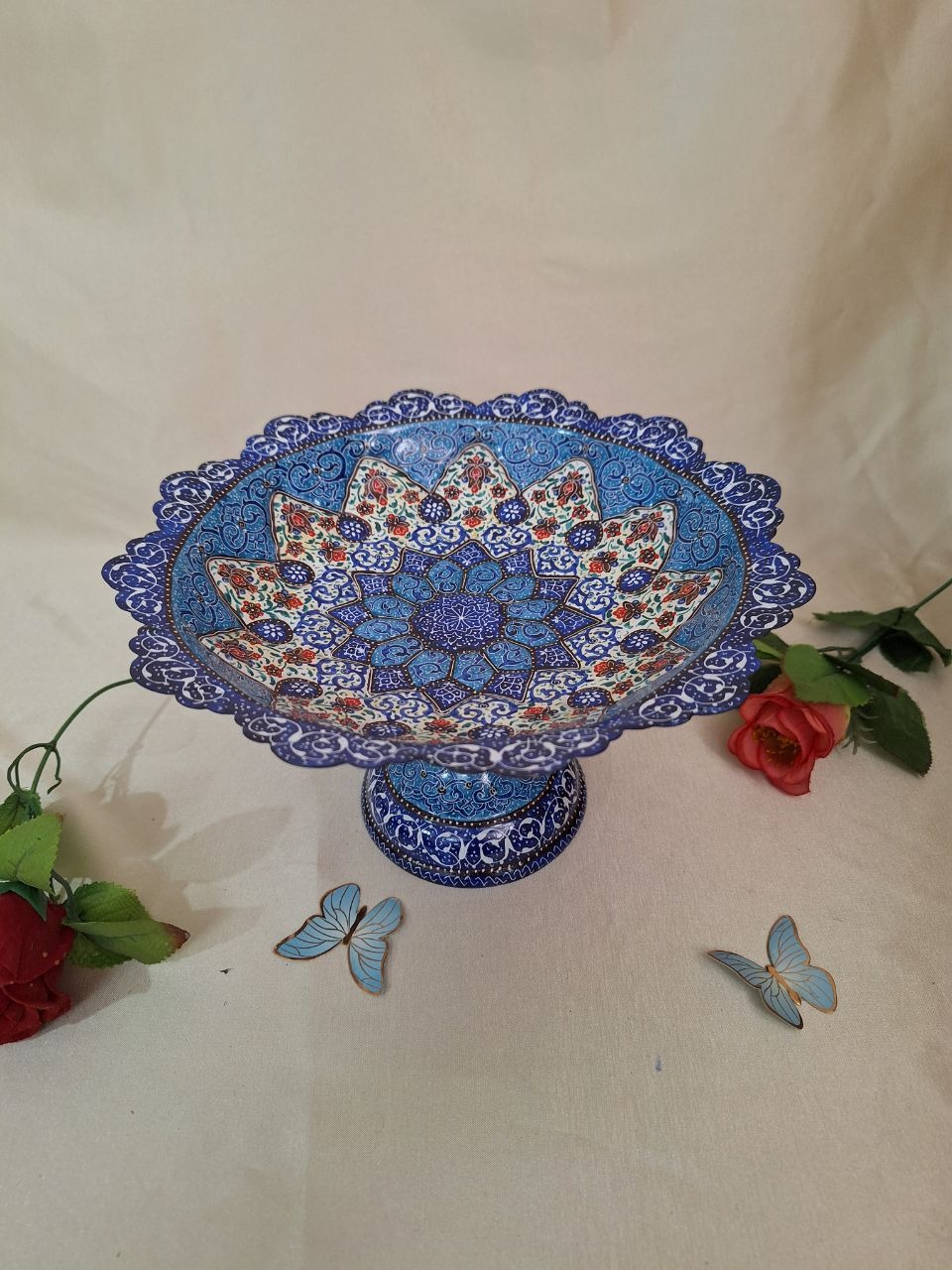 میوه خوری میناکاری از جنس مس