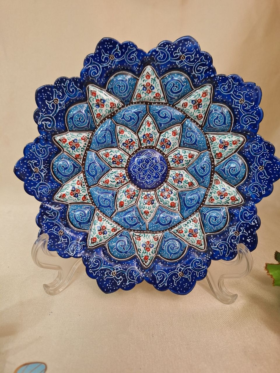 بشقاب میناکاری 20س مسی