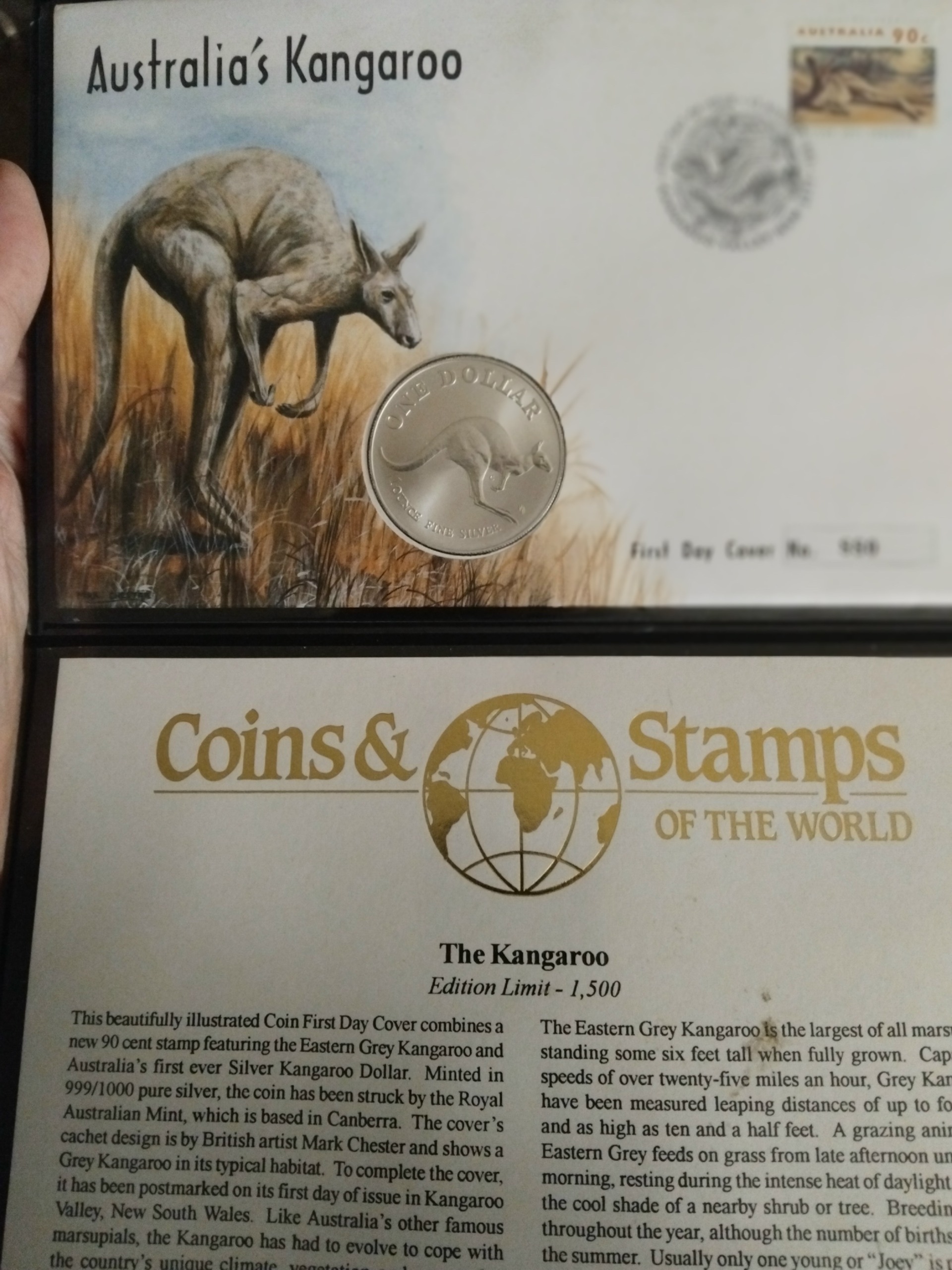 تمبر مهر روز و سکه یک دلاری نقره یک اونسی استرالیا