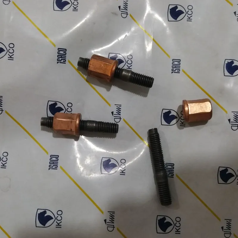 پیچ مهره دو سر رزوه اگزوز پژو tu5 فابریکی(هر عدد)