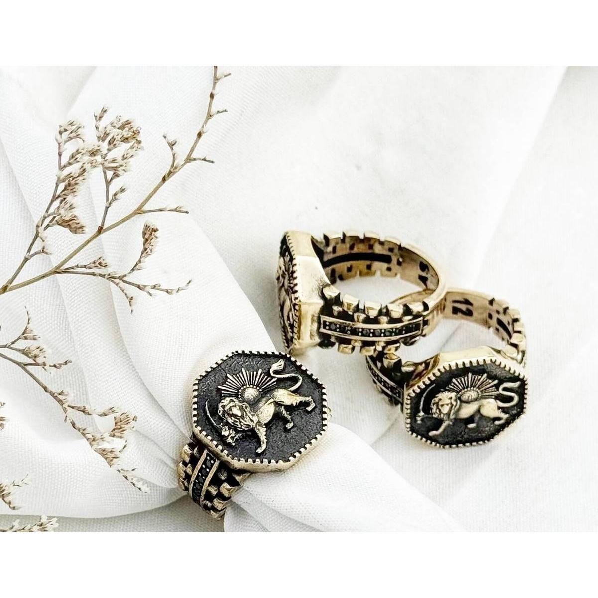 سه عدد انگشتر طلا روس رولکس کار شیک رنگ ثابت