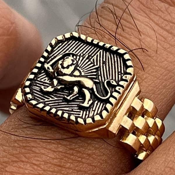 انگشتر طلا روس مدل رولکس کار شیک وعالی رنگ ثابت