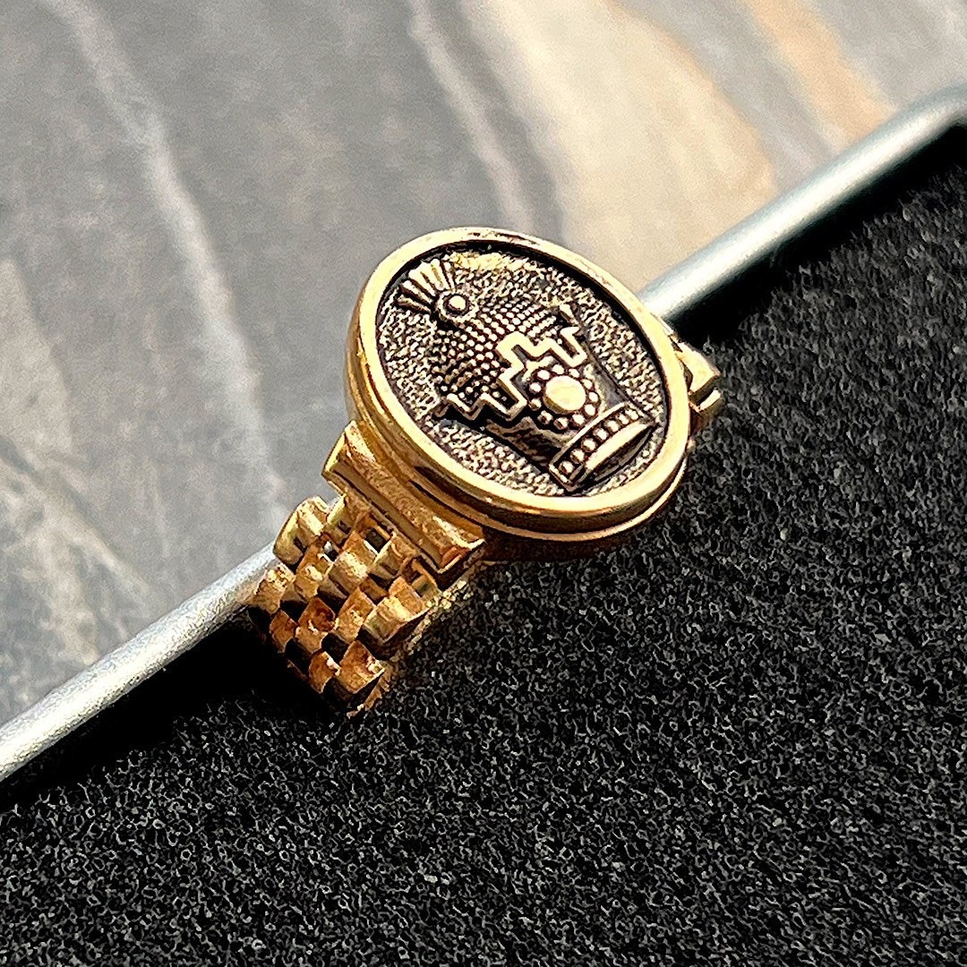 انگشتر طلاروس مدل رولکس طرح تاج رنگ ثابت شیک