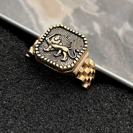 انگشتر طلا روس طرح رولکس کار شیک وعالی رنگ ثابت