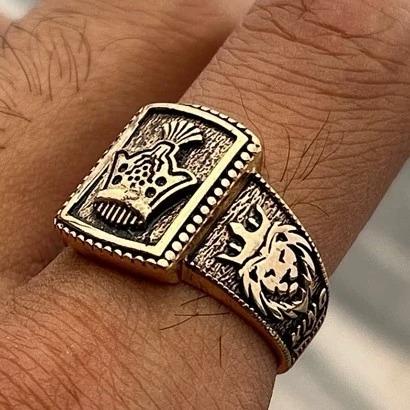 انگشتر طلا روس کار شیک وعالی کیفیت دار خاص