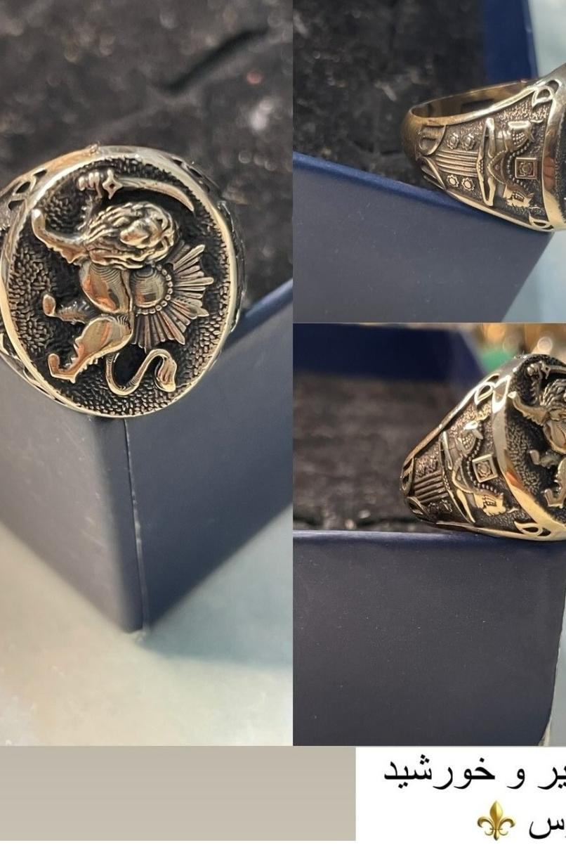 انگشتر طلا روس رنگ ثابت سایز 9 کار شیک وعالی