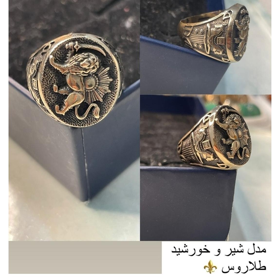 انگشتر طلا روس کار شیک وعالی کیفیت دار خاص