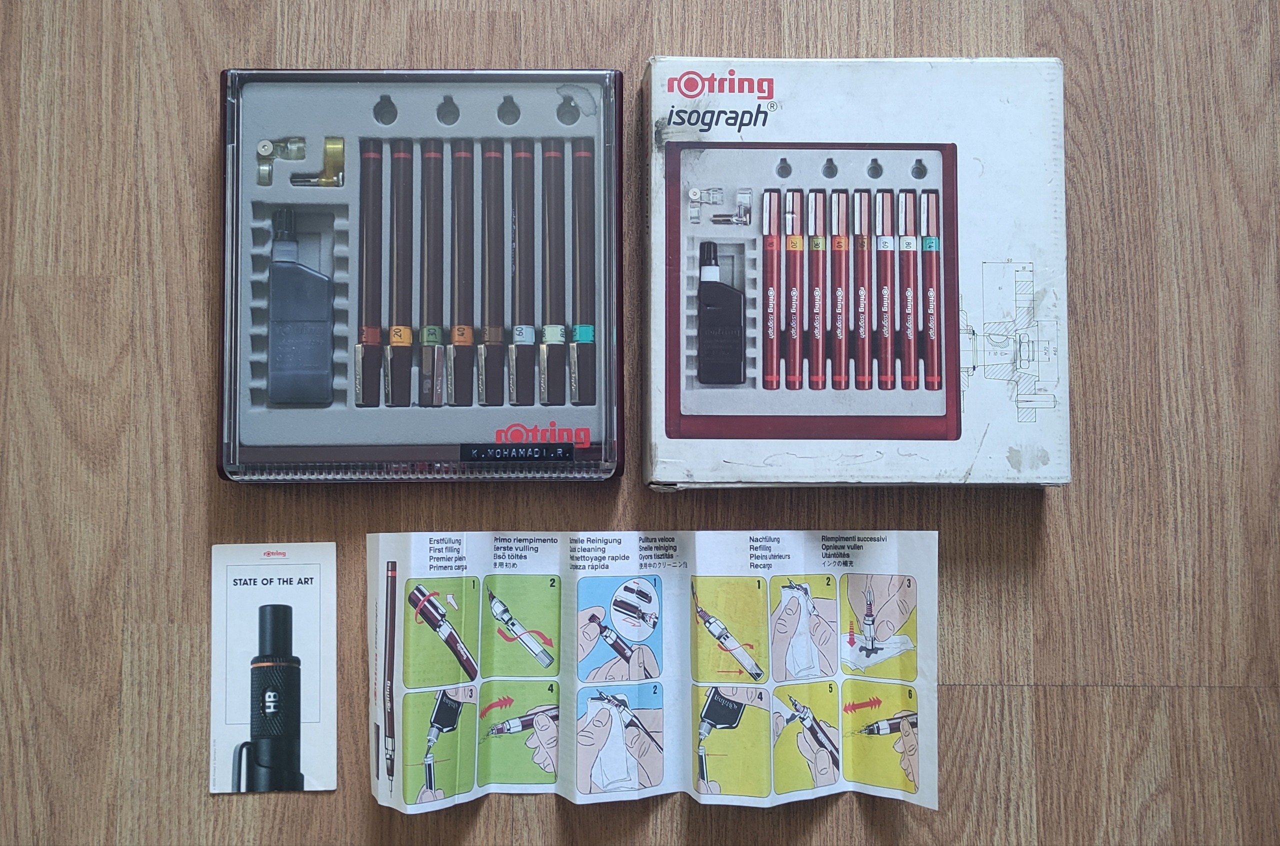 ست راپید روترینگ مجموعه 8عددی مدل Isograph Rotring