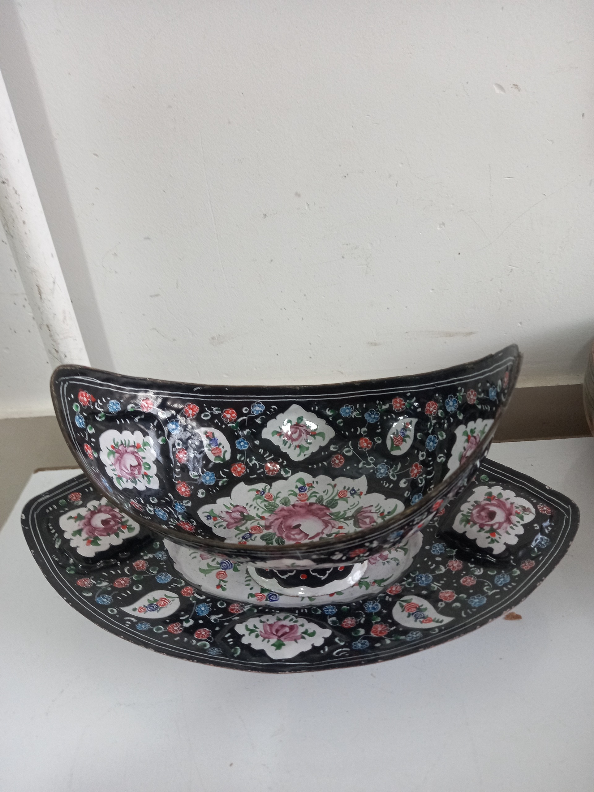 کشکول میوه خوری مسی نقاشی