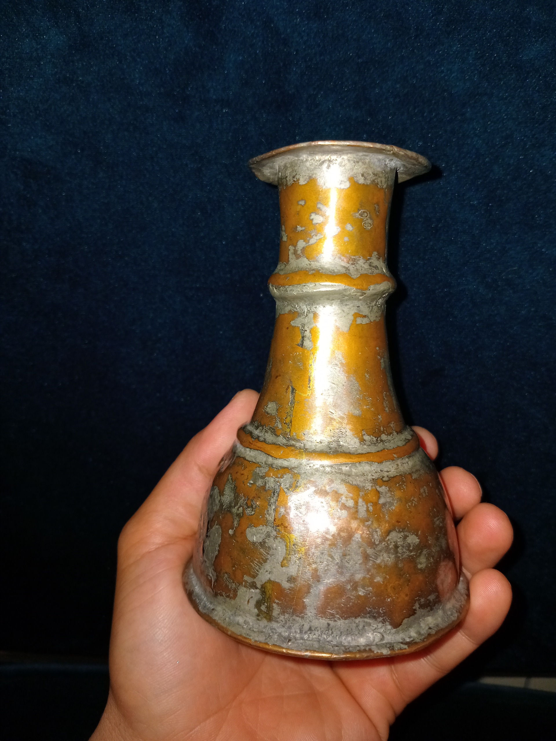 تنگ مسی پَر شالی تماما چکشی کهنه 200 ساله کمیاب