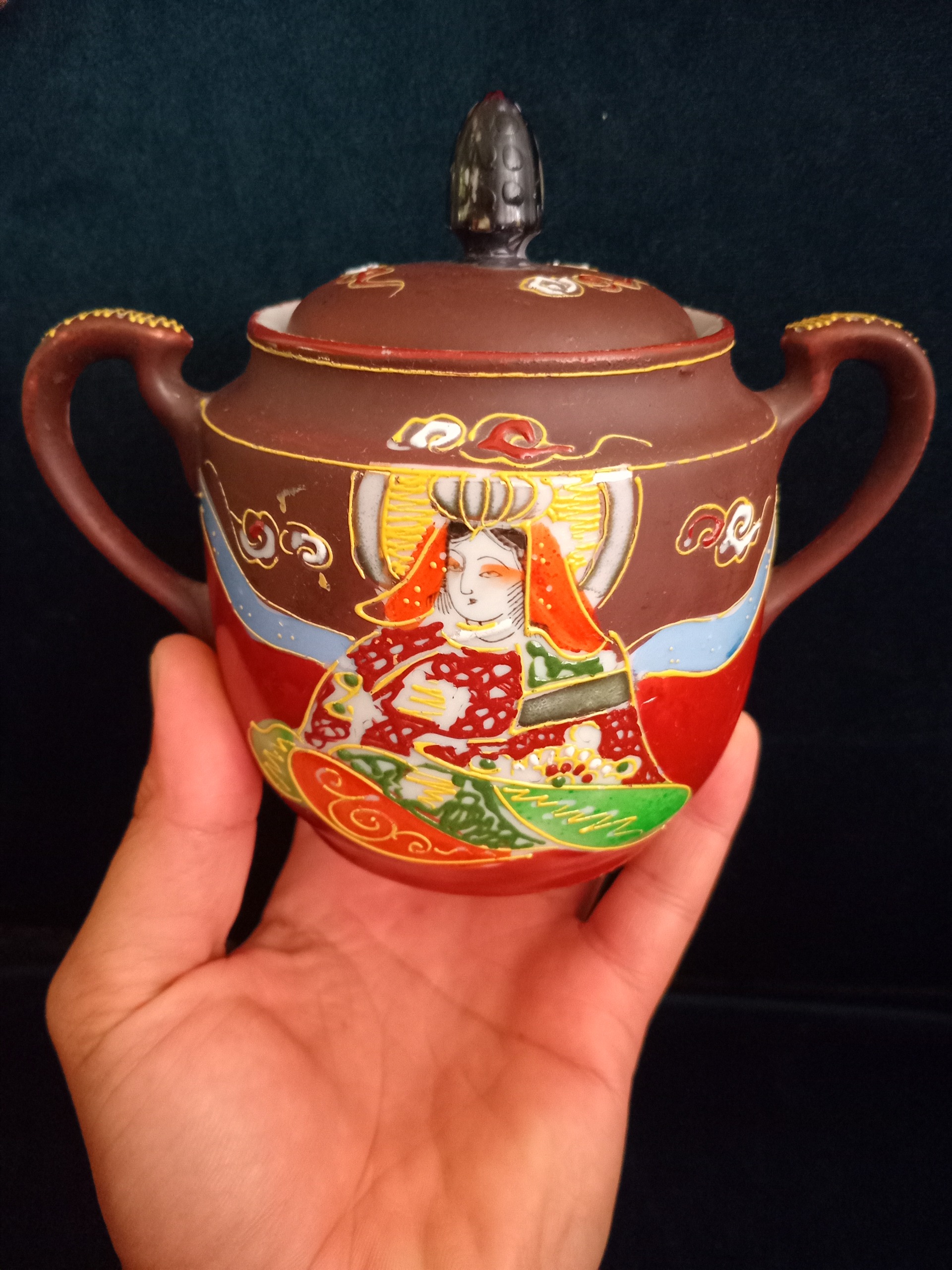 قندان یا نباتدان ژاپنی دست ساز کهنه پهلوی