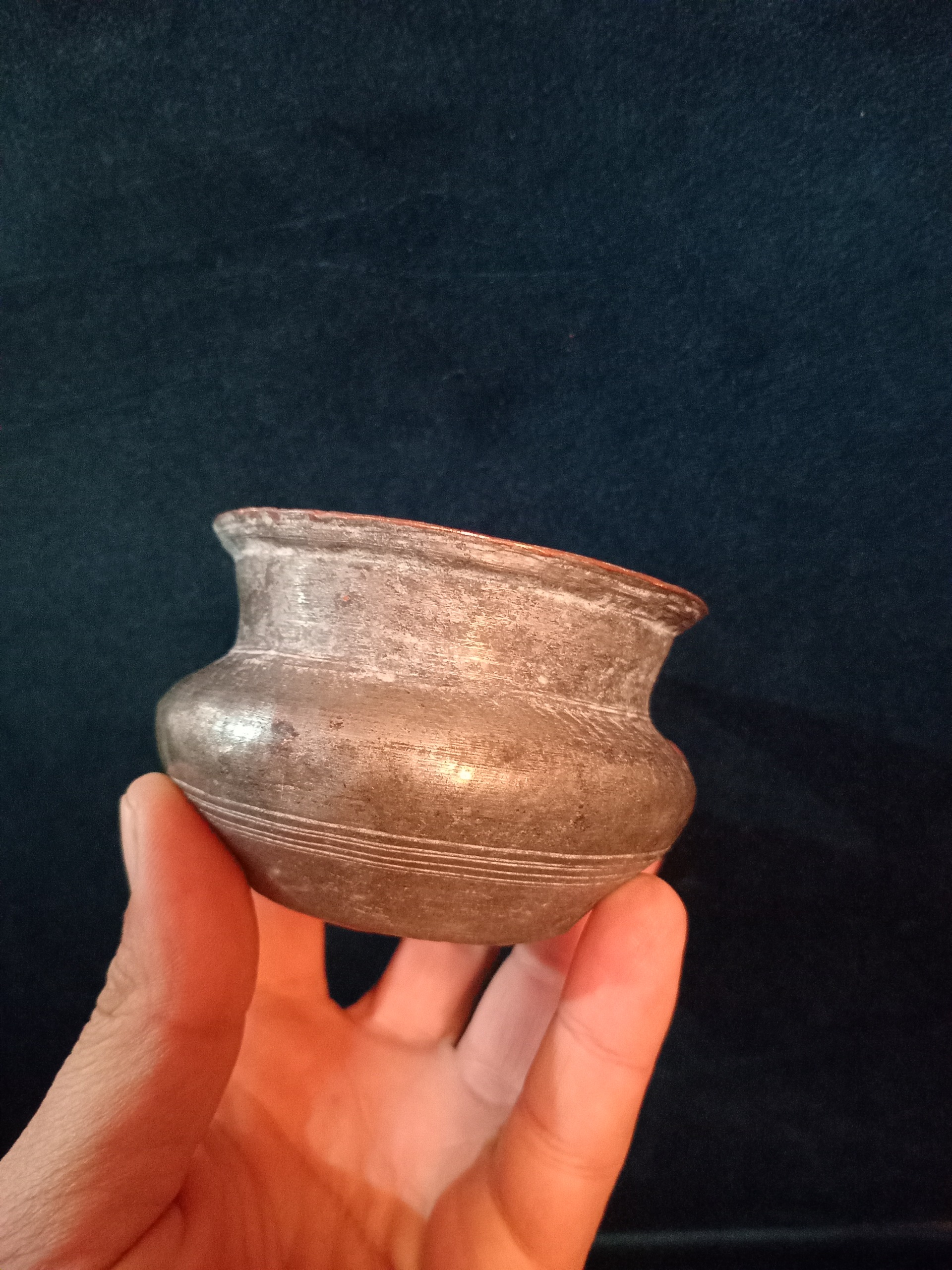 دخل مینیاتوری مسی کهنه قاجاری بسیار زیبا