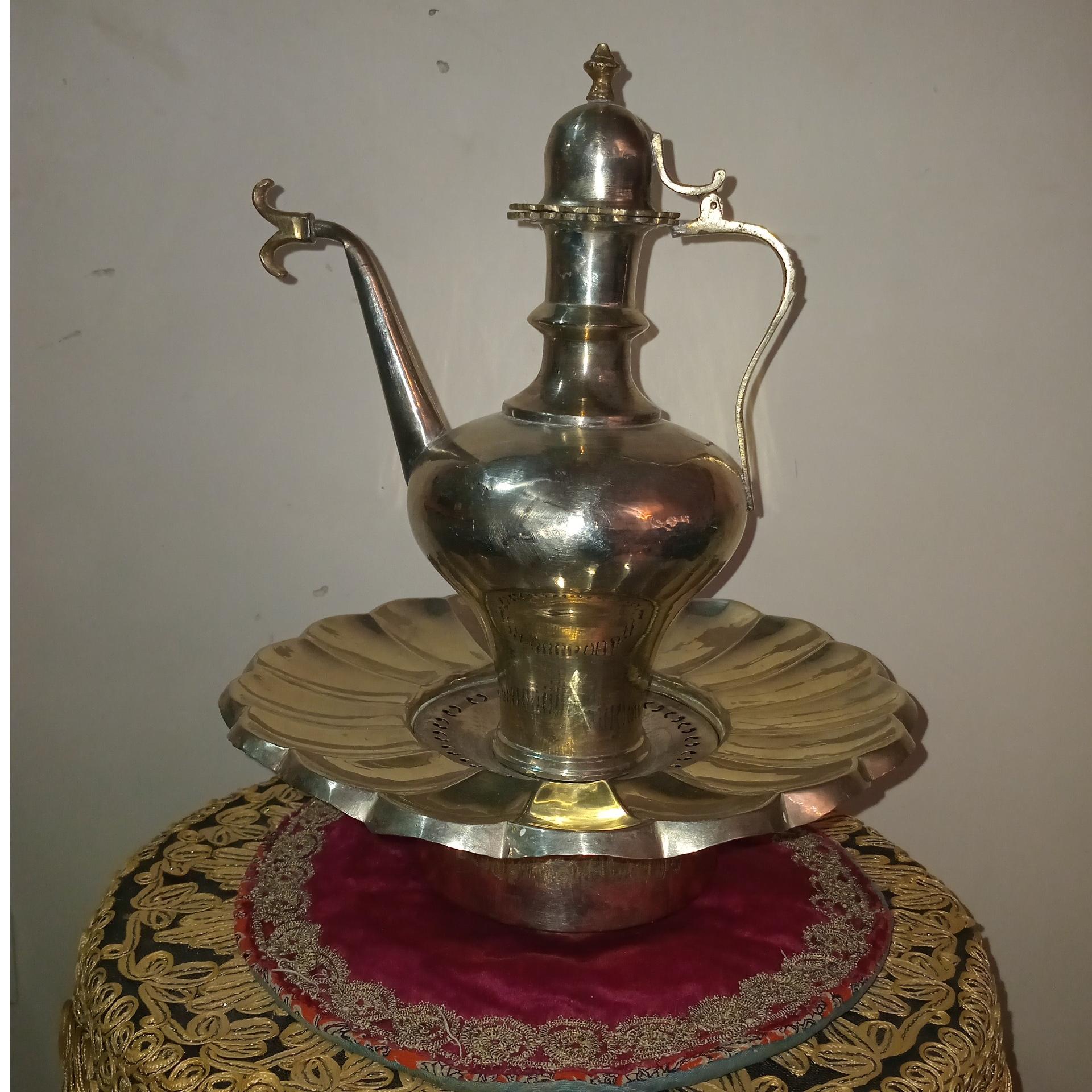 آفتابه لگن ورشاب چکشی بروجردی کهنه پهلوی زیبا