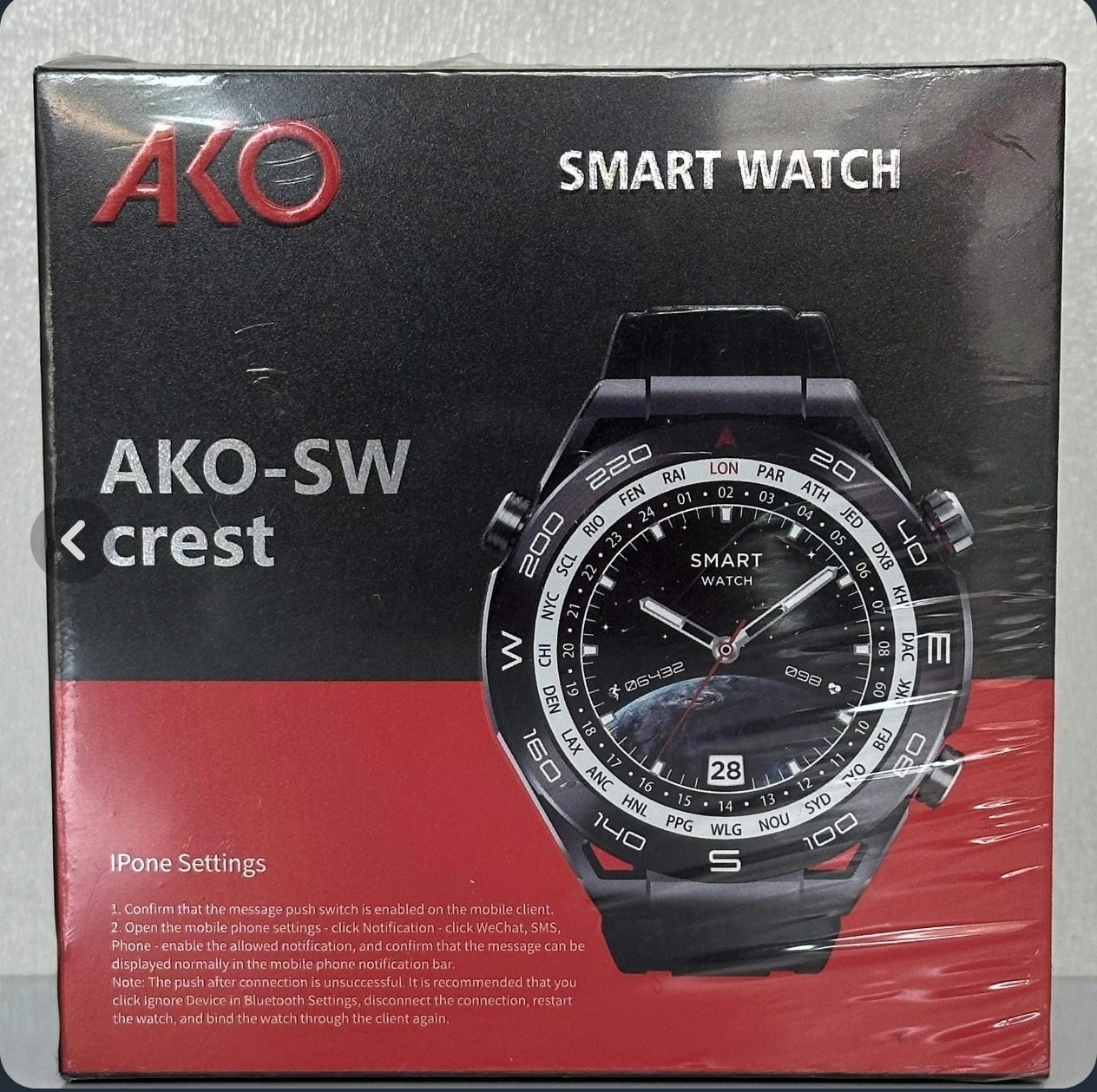 ساعت هوشمند آکو مدل SW-CREST ضد آب IP68