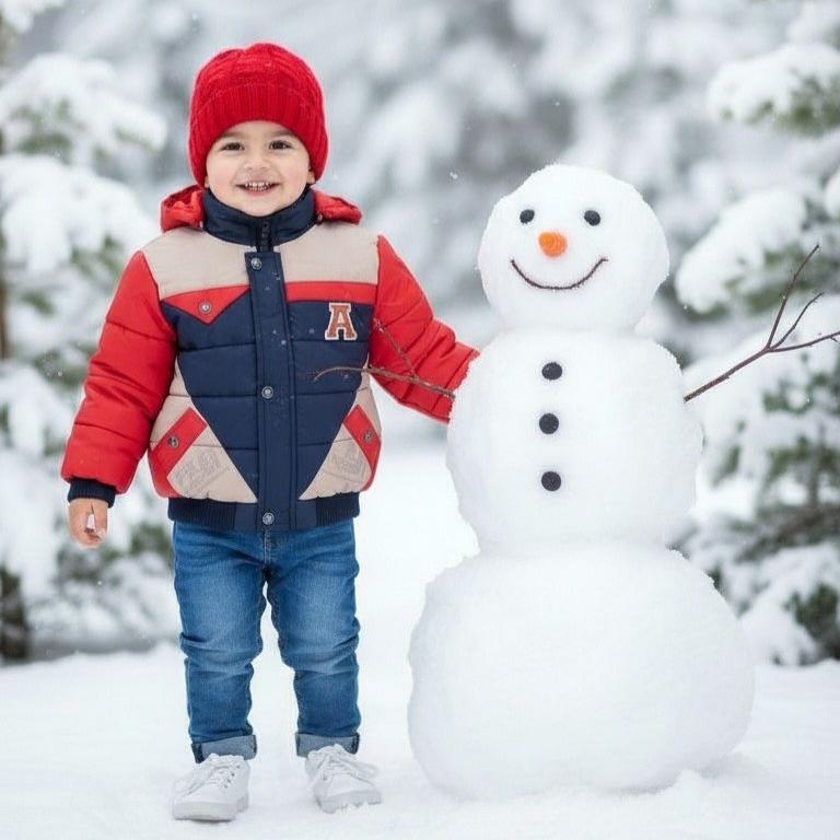 کاپشن وارداتی شمعی پسرانه سبک و گرم 3تا4سال