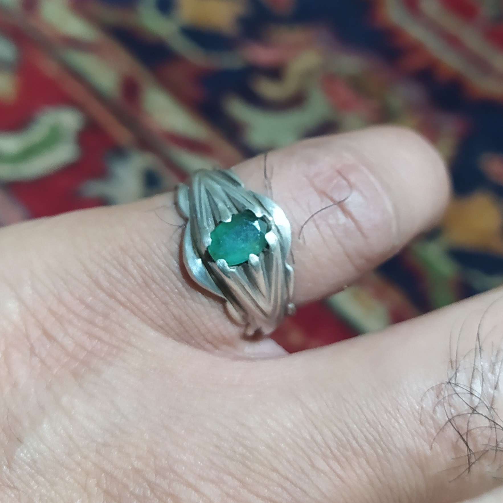 انگشتر نقره زبرجد
