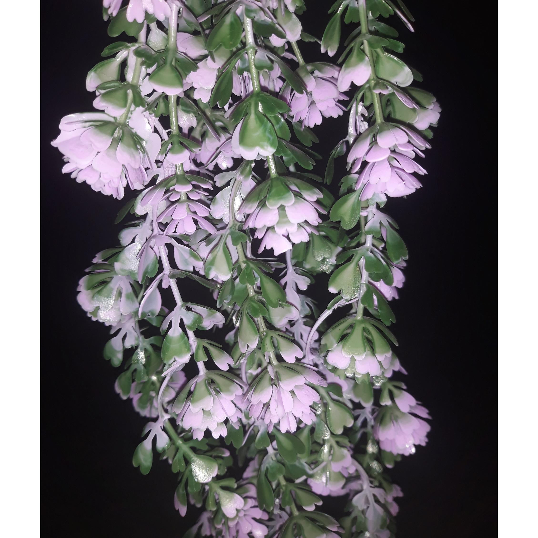 گل مصنوعی آویز بنفش سبز