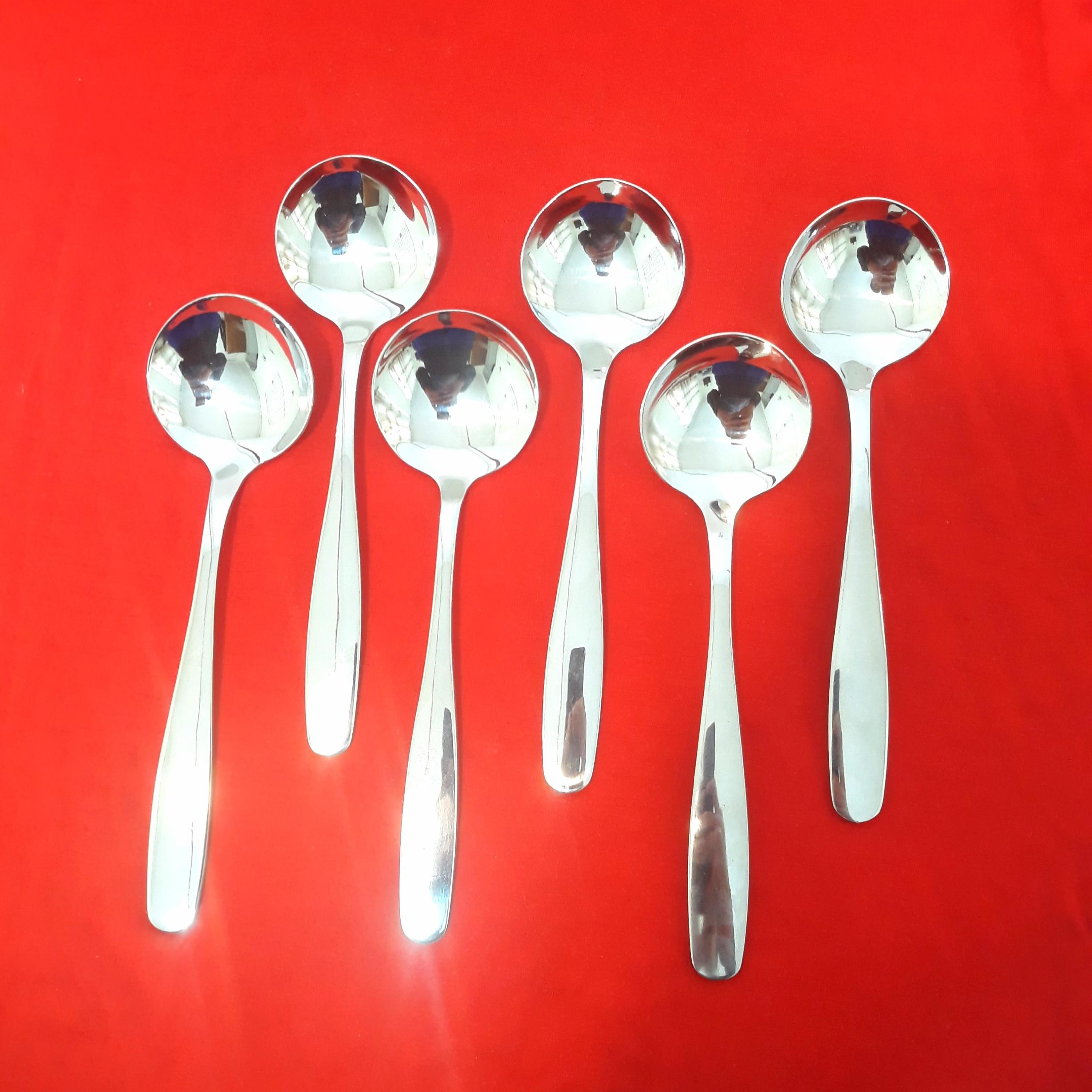 قاشق ملاقه ای بشقاب خورشت استیل اصل یک دست