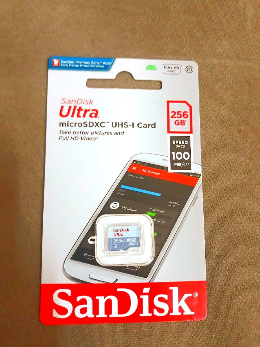 مموری کارت 512 sandisk کلاس10 اورجینال