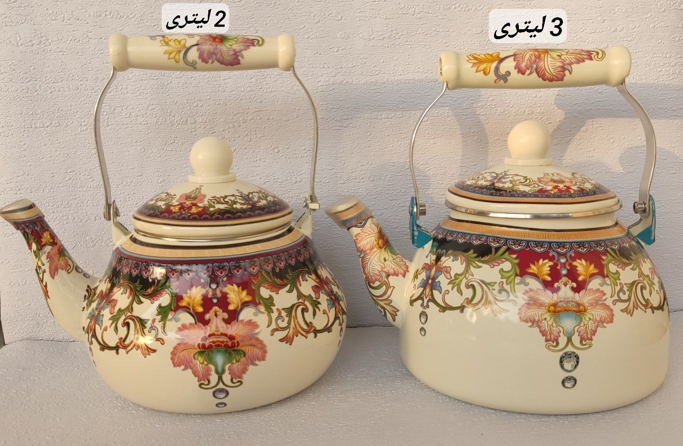 کتری لعابی سه لیتر خارجی لعاب ثابت