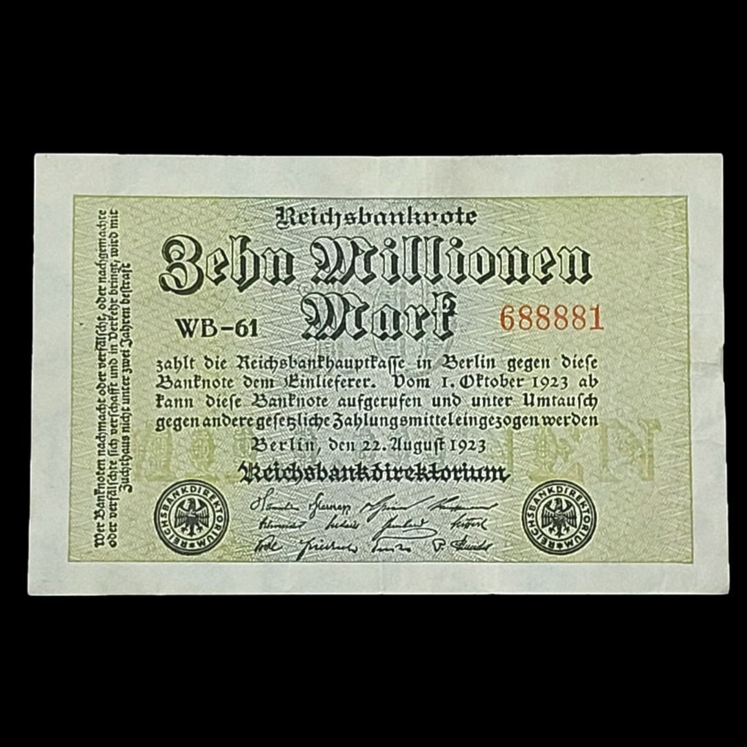اسکناس زیبا و کمیاب یک ملیون مارک آلمان 1923
