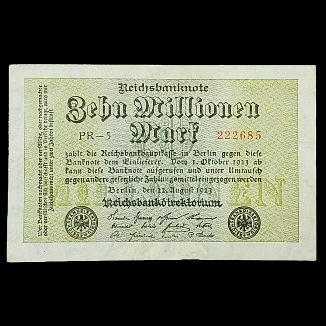 اسکناس زیبا و کمیاب یک ملیون مارک آلمان 1923