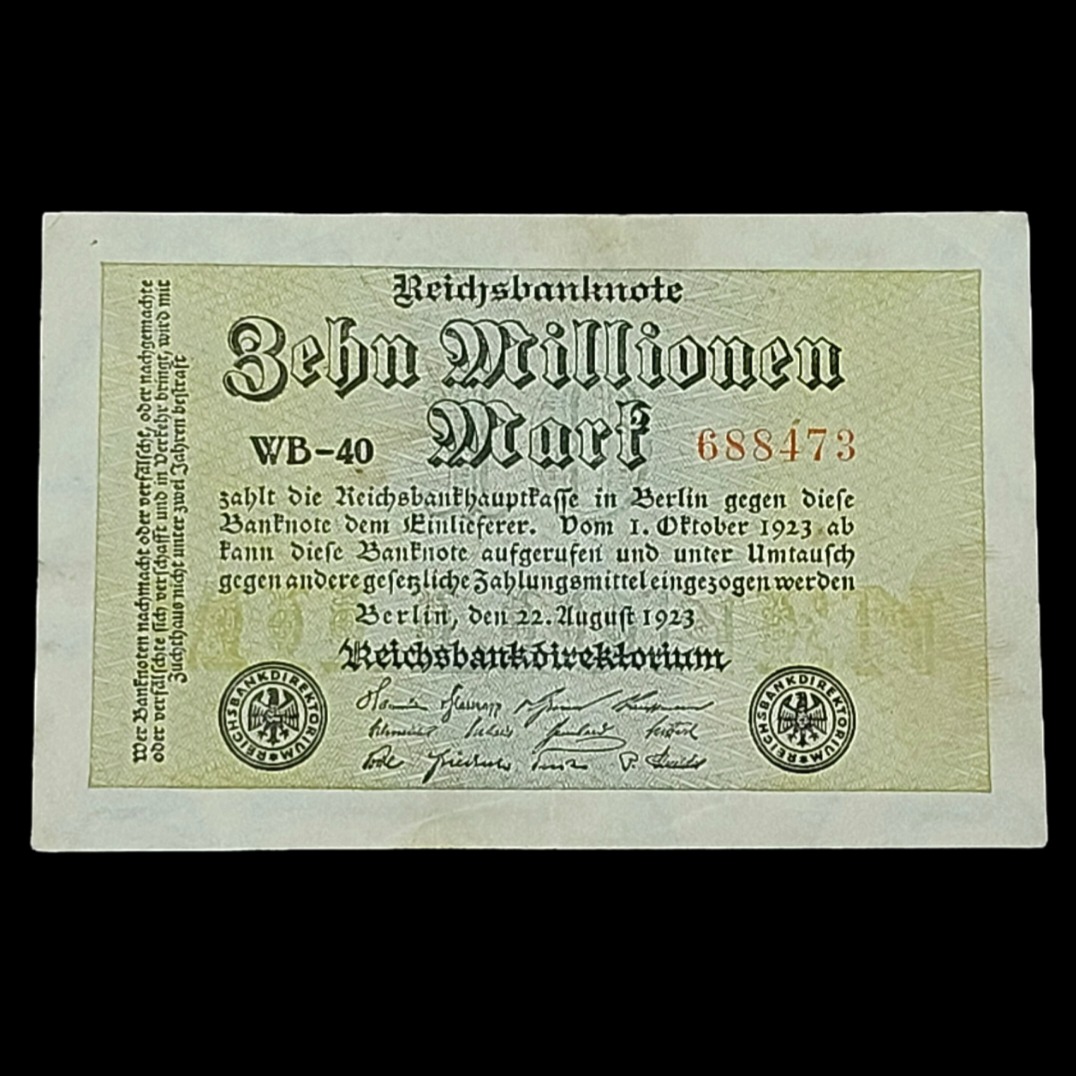 اسکناس زیبا و کمیاب یک ملیون مارک آلمان 1923