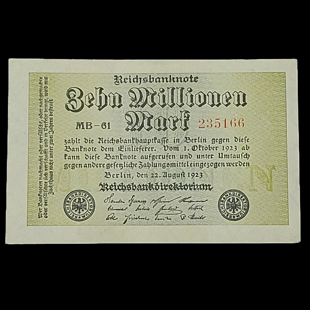 اسکناس زیبا و کمیاب یک ملیون مارک آلمان 1923
