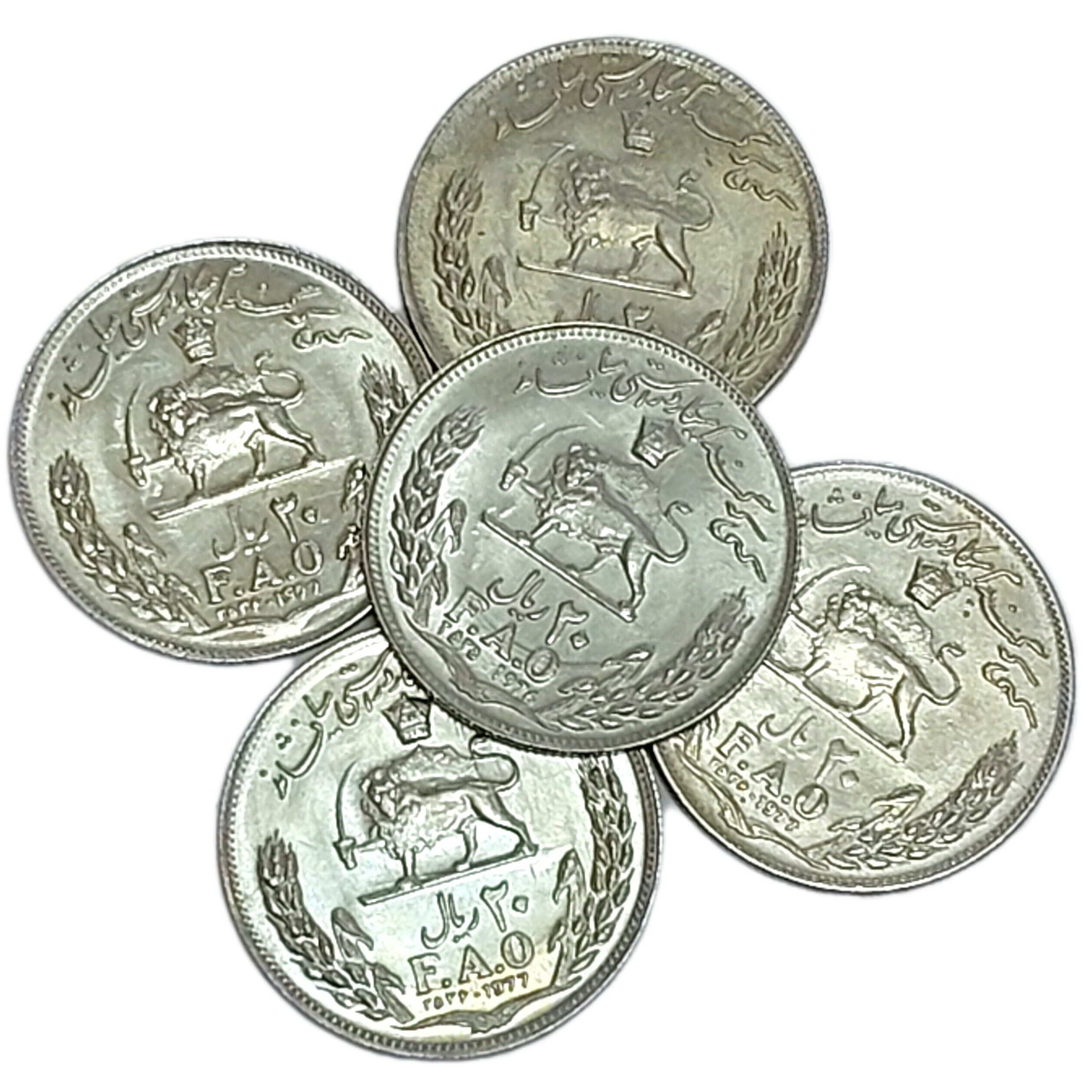 ست زیبا و بینظیر 5 تایی 20 ریال فائو 2536