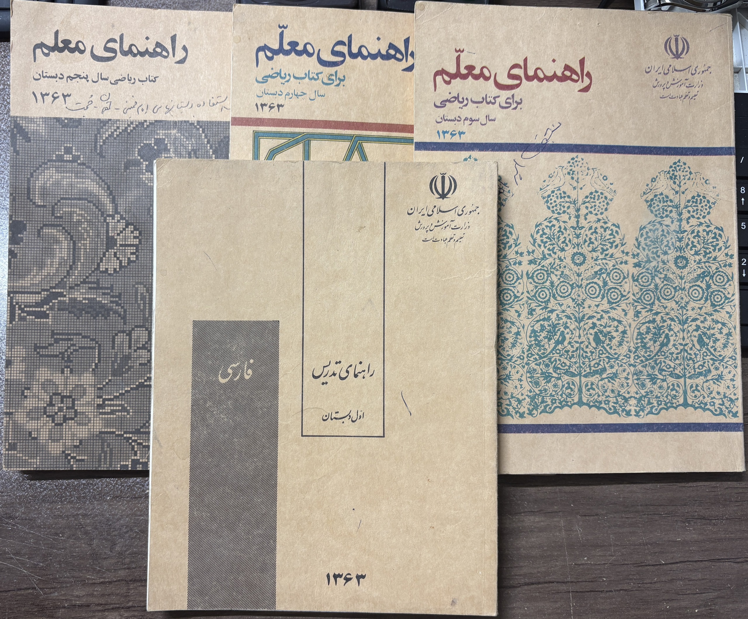 چهارجلد راهنمای تدریس سال 1363 ، آموزش و پرورش