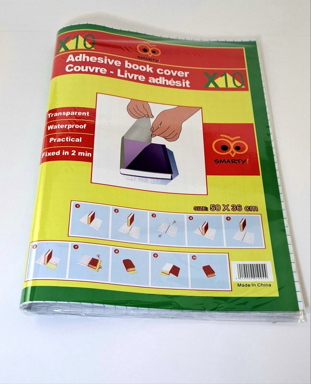جلد کتاب چسبی اسمارتی بسته 10 تایی